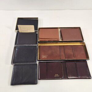 Vintage Leather Wallet Bundle Buxton Fina Brown & Black